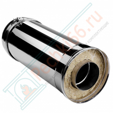 Сэндвич труба V50R с изол L=500 (AISI-321/0,8-AISI-304/0,5) d-130/230 (Вулкан-Cerablanket)