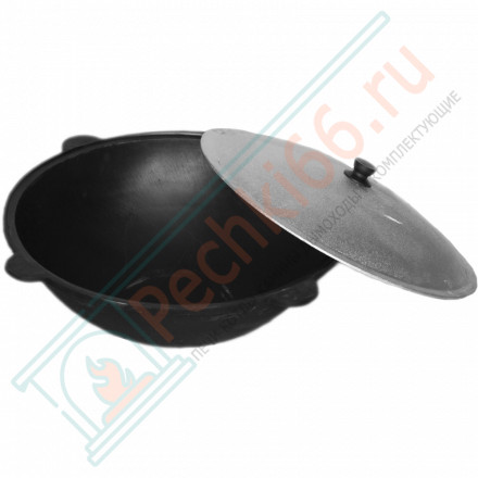 Узбекский чугунный казан плоское дно 8 л. (Наманган DAVR METALL)