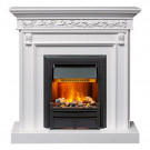 Каминокомплект Valletta - Белый (Ширина 1040 мм) с очагом Brookline Black Каминокомплект Valletta - Белый (Ширина 1040 мм) с очагом Brookline Black