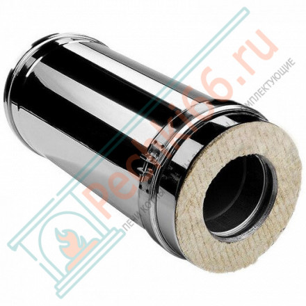 Сэндвич труба V50R с изол L=500 (AISI-321/0,8-ОЦИНК-RAL/0,5) d-104/200 (Вулкан)