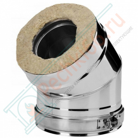 Отвод 30° V50R с изол (AISI-321/0,8-AISI-304/0,5) d-104/200 (Вулкан-Cerablanket)