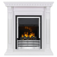 Каминокомплект Orlean - Белый дуб с очагом Flagstaff