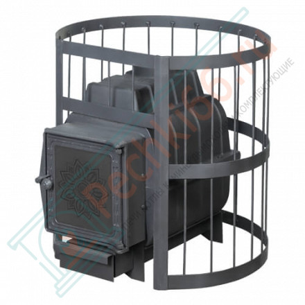 Чугунная печь для бани ПароВар 22 сетка-прут К211, б/в (FireWay) до 24 м3