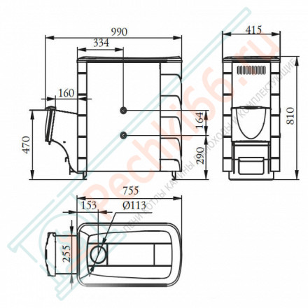 Печь для бани Тунгуска XXL 2013 Inox ДНС ТО антрацит (T.M.F) до 24 м3
