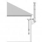Комплект труб для вентиляции в бане, по схеме басту, d-115, горизонтальный