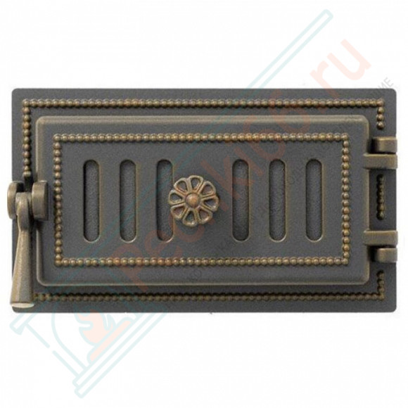 Дверца поддувальная чугунная 236, бронза (Везувий) в Кемерово