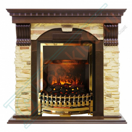 Электрокаминокомплект Dublin - Темный дуб / Сланец с очагом Atherton