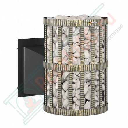 Печь для бани Скиф 22 (Панорама) Ковка 2022 (Везувий)