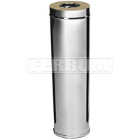 Сэндвич труба для дымохода L=1м (Aisi-304/0,8-НЕРЖ) d-200/280 (Ferrum Austenite HF)