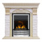 Электрокаминокомплект Dublin - Слоновая кость с патиной / Сланец крем с очагом Flagstaff