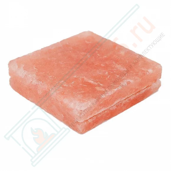 Плитка из гималайской розовой соли 100x100x25 мм шлифованная (с пазом) в Кемерово