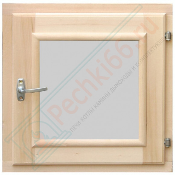 Окно для бани 500х500 мм, листв. порода, стеклопакет (DoorWood)
