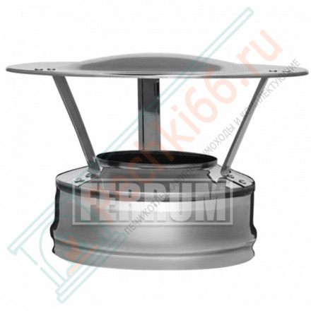 Оголовок для сэндвич дымохода (НЕРЖ-430/0,5-НЕРЖ-430/0,5) d-150/210 (Ferrum GS)