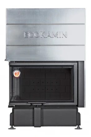 Топка Дельта 800 LB два стекла левая принтинг черный шамот (Экокамин)