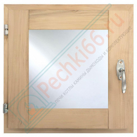 Окно для бани 300х300 мм, ольха, стеклопакет