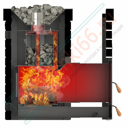 Дровяная банная печь Grill'D Retro Long (Камень колотый 20 кг)