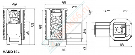 Печь для бани Hard 16L Хохлома (Сталь-Мастер)