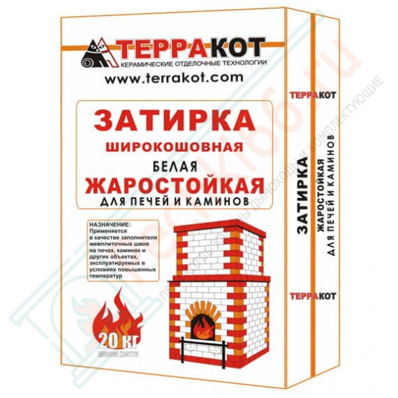 Затирка белая "Терракот", жаростойкая, 5 кг (Терракот) в Кемерово