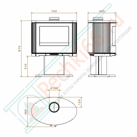 Чугунная печь BOW/P (Dovre)