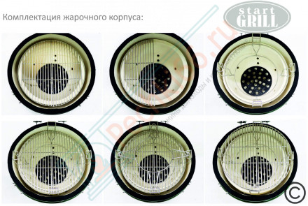 Керамический гриль SG с окошком, 57 см / 22 дюйма (черный) (Start Grill)