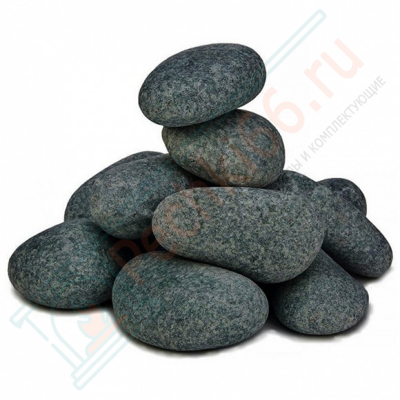 Камень для бани Пироксенит "Черный принц" шлифованный средний, 10 кг, м/р Хакасия (коробка), 10 кг в Кемерово